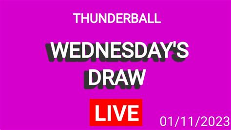 watch thunderball draw live|thunderball live draw results.